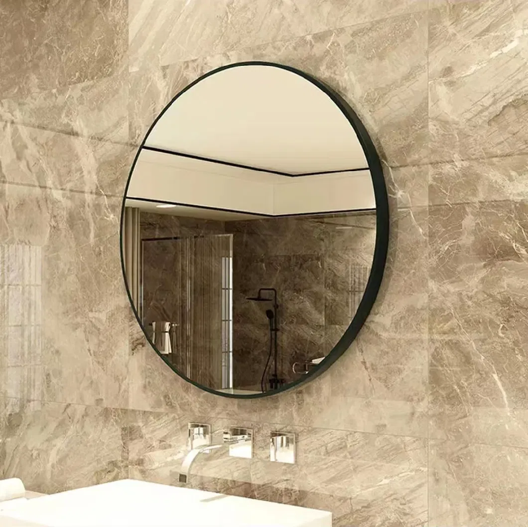 Aluminium Framed Golden Black Square and Round Bathroom Mirror