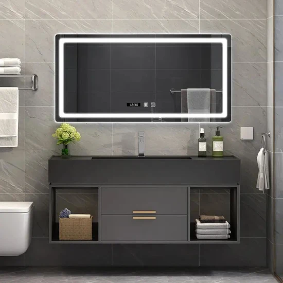 Bathroom Vanity China Manufacture Bathroom Vanity MDF Wall Mounted Cabinet with Mirror