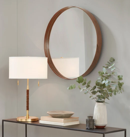 Vanity Cosmetic Salon Furniture Aluminum MDF Ss Frame Home Decor Hotel Room Mirror Bathroom Shaving Makeup Framed Mirror