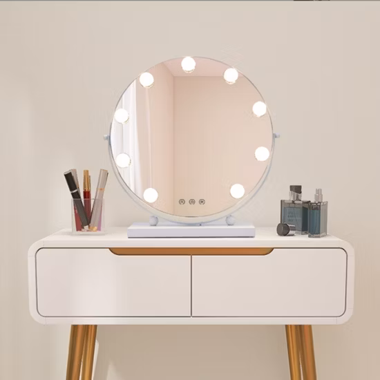 360 Degree Rotating Hollywood Light Bulb Mirror