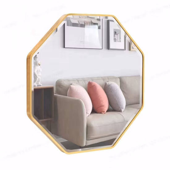Aluminium Framed Golden Black Square and Round Bathroom Mirror