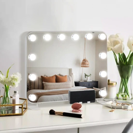Amazon Top 1 Glam Tabletop Hollywood Makeup Mirror with LED Bulbs