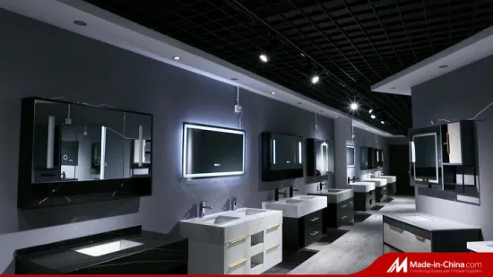 Factory High Quality Modern Customized PVC Bathroom Vanity Sets Wall Hanging LED Mirror Furniture Bath Cabinets